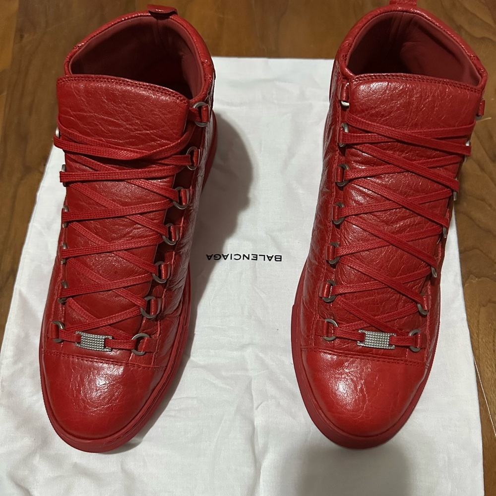 Balenciaga Red Sneakers. Size 10. Perfect condition.